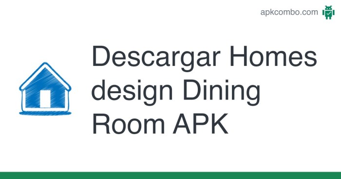 Desain ruang makan dengan apl