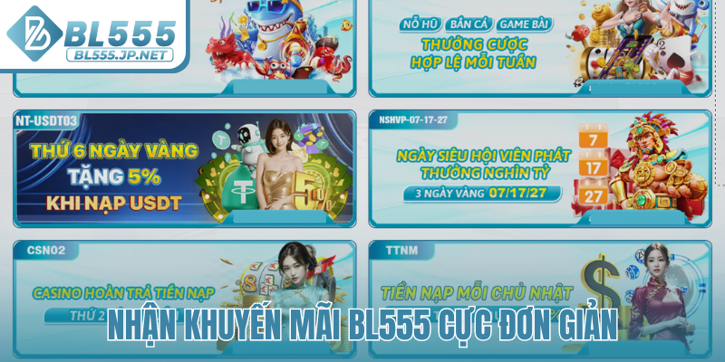 Nhận khuyến mãi BL555 cực đơn giản