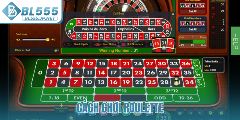 cách chơi Roulette